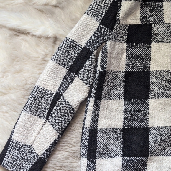 Forever 21 Boucle Check Plaid Toggle Coat - Picture 14 of 16